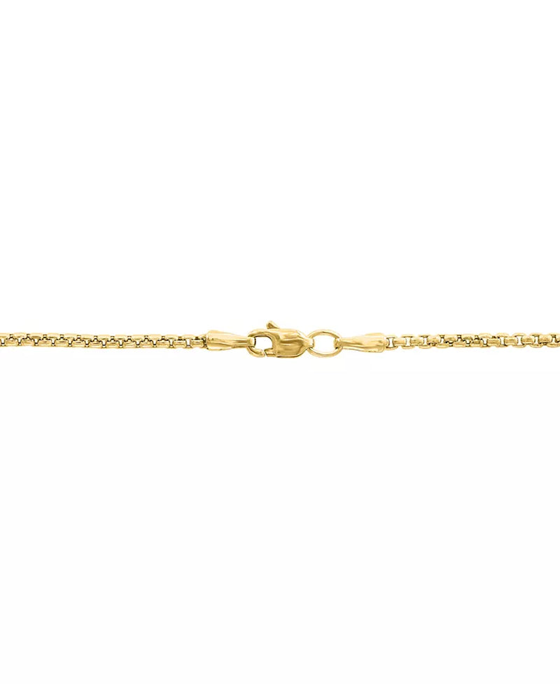 EFFY® Men’s Black Spinel Square Cross Pendant Necklace – 3/4 Ct. T.W., Gold-Plated Sterling Silver, 22"