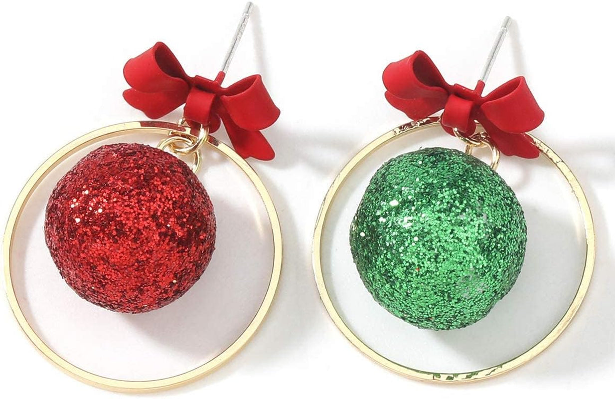 🎄 Christmas Earrings for Women – Festive Holiday Jewelry Collection (Christmas Ball, Tree, Green Leaf & Knit Designs)