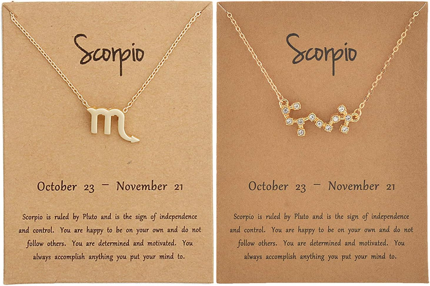 2PCS Zodiac Sign Necklace for Women