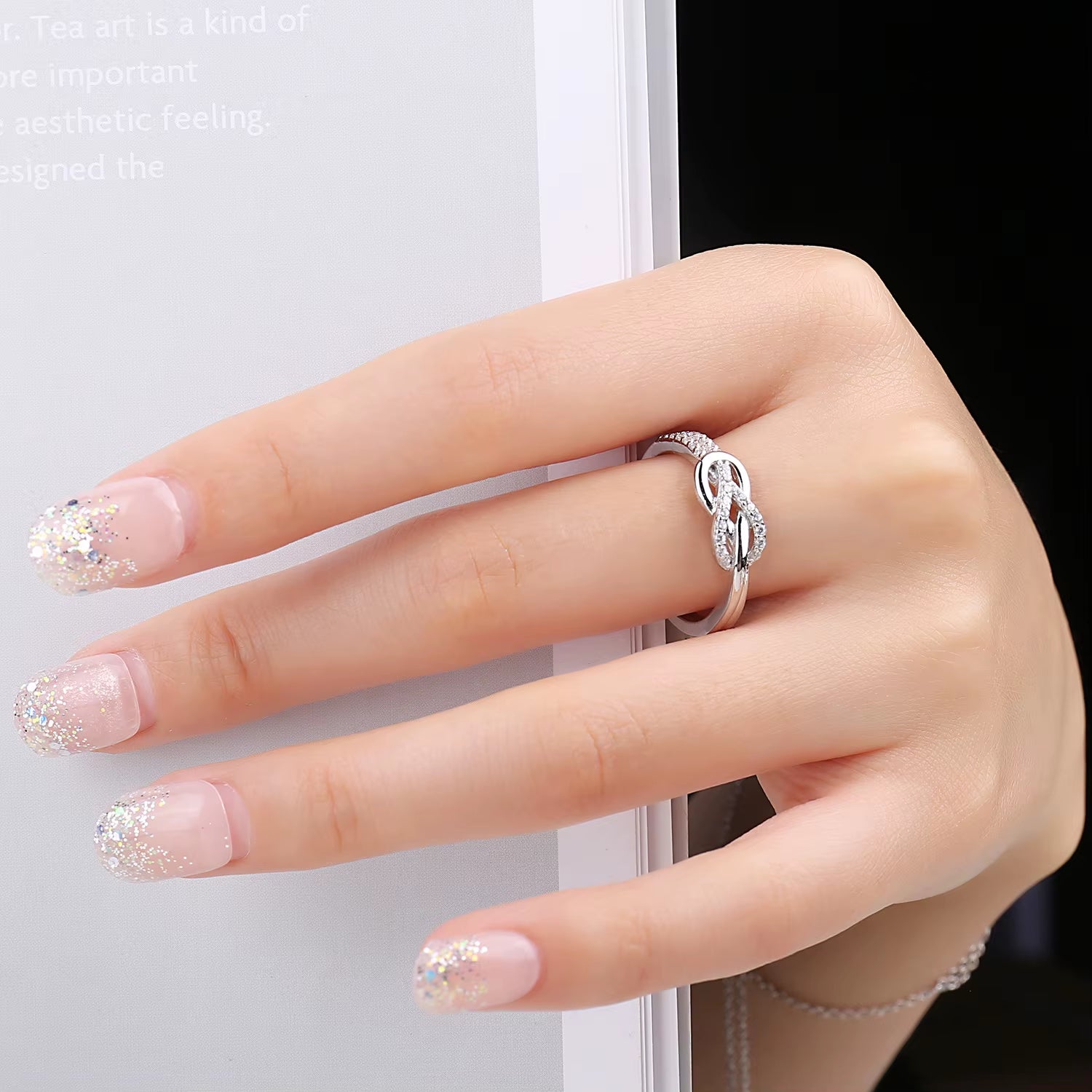 New Arrival Infinity Love Knot Gemstone Ring – 925 Sterling Silver Statement Jewelry for Women