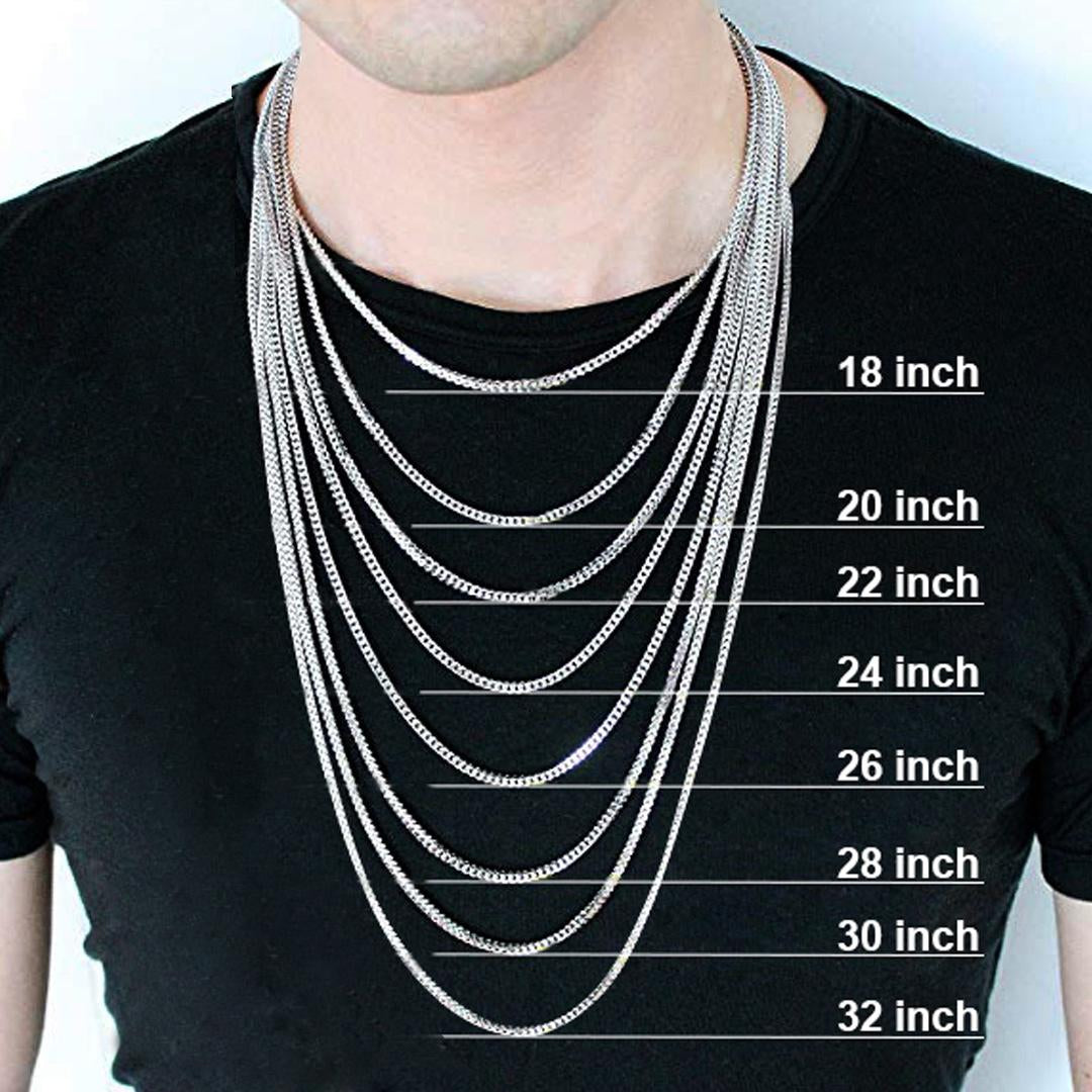 🖤 Men’s Franco Link Chain Necklace – 22” Black 316L Stainless Steel Jewelry