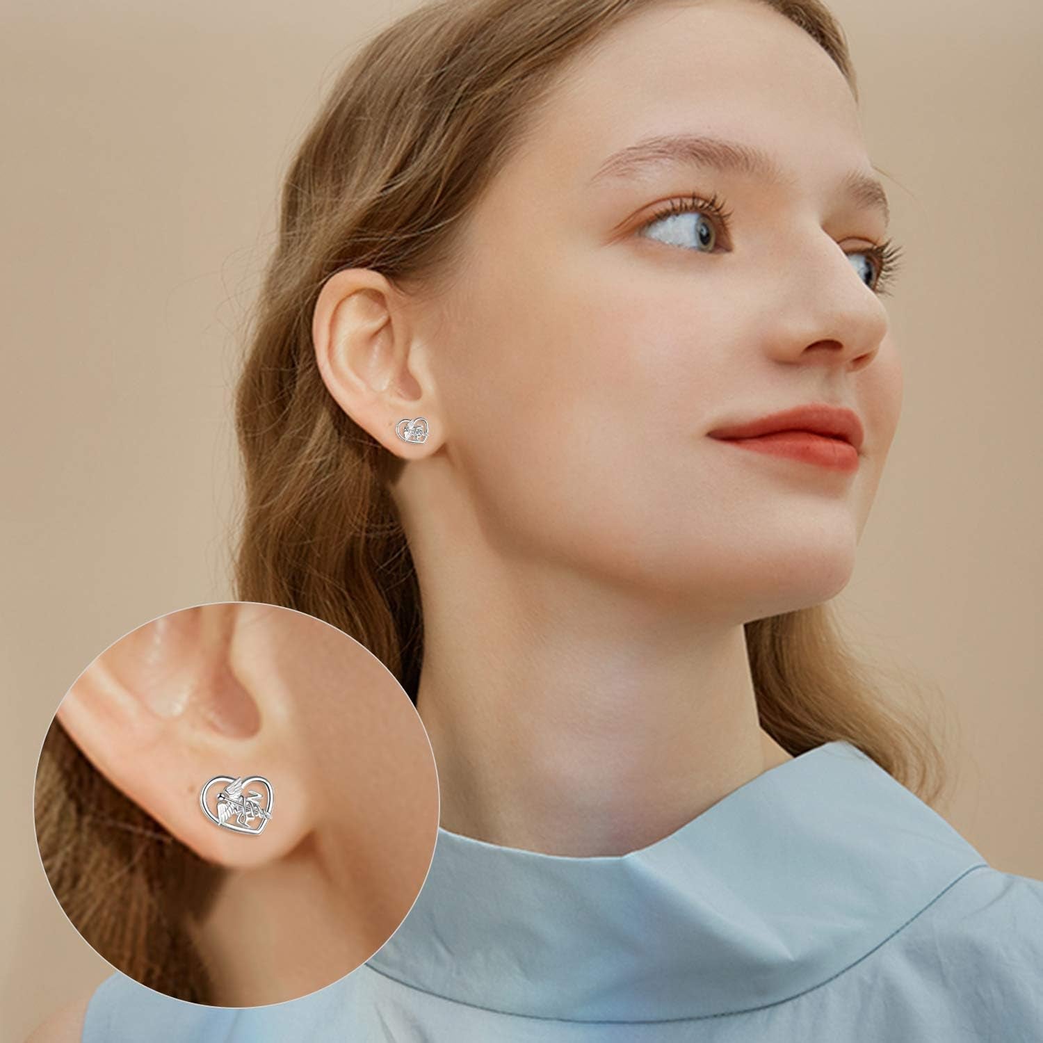 Nursing Themed Stud Earrings – Sterling Silver Jewelry Gift for Nurses
