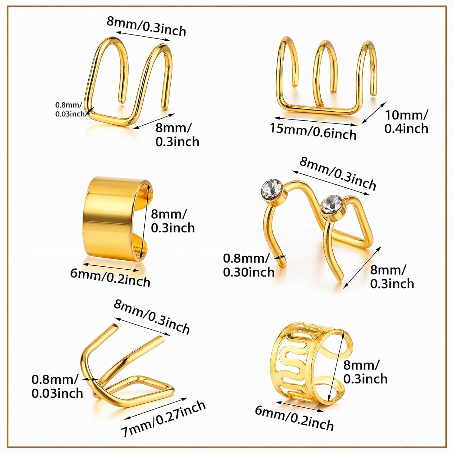 24PCS Hair Accessories Loc Jewelry – Adjustable Hair Rings & Non-Piercing Ear Clips for Braids