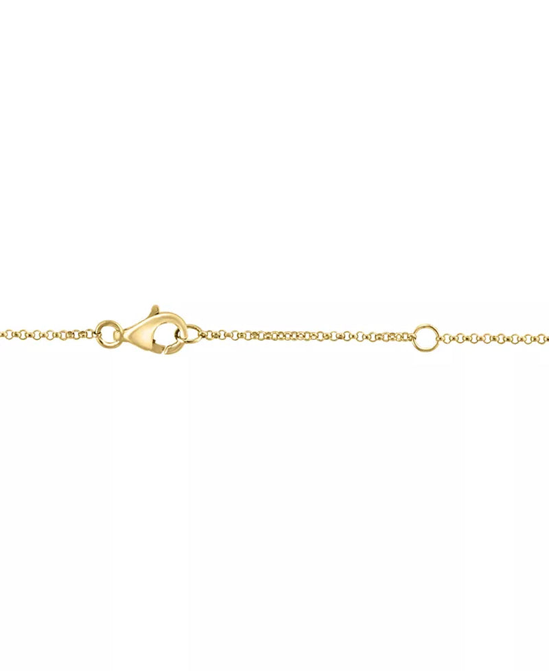 EFFY® Onyx & Diamond Heart Collar Necklace – 1/10 Ct. T.W. Diamonds, 14K Gold, 18" + 1" Extender