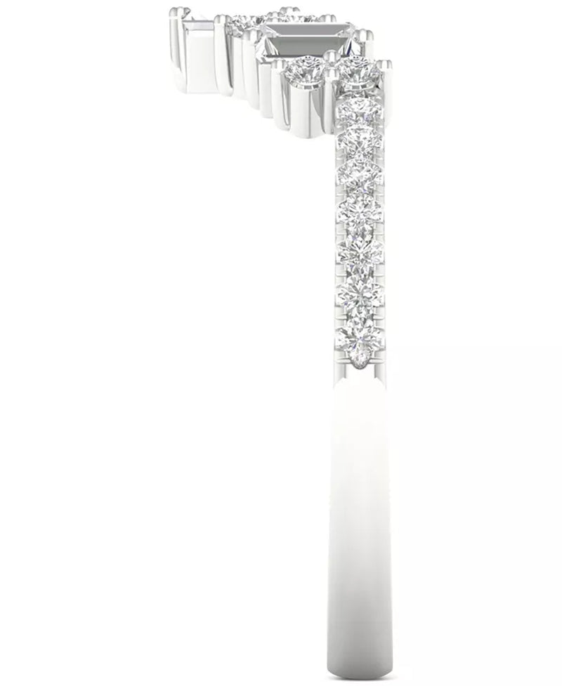 Diamond Baguette & Round Band in 14K White Gold (1/3 Ct. T.W.)