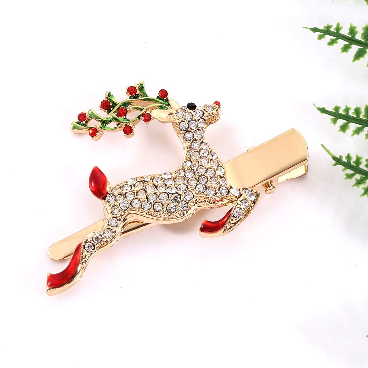 🎄 Christmas Hair Clips – Sparkling Rhinestone Hairpins Christmas Tree, Bells, Snowflake & Reindeer Hair Barrettes – Perfect Holiday Hair Accessories for Women