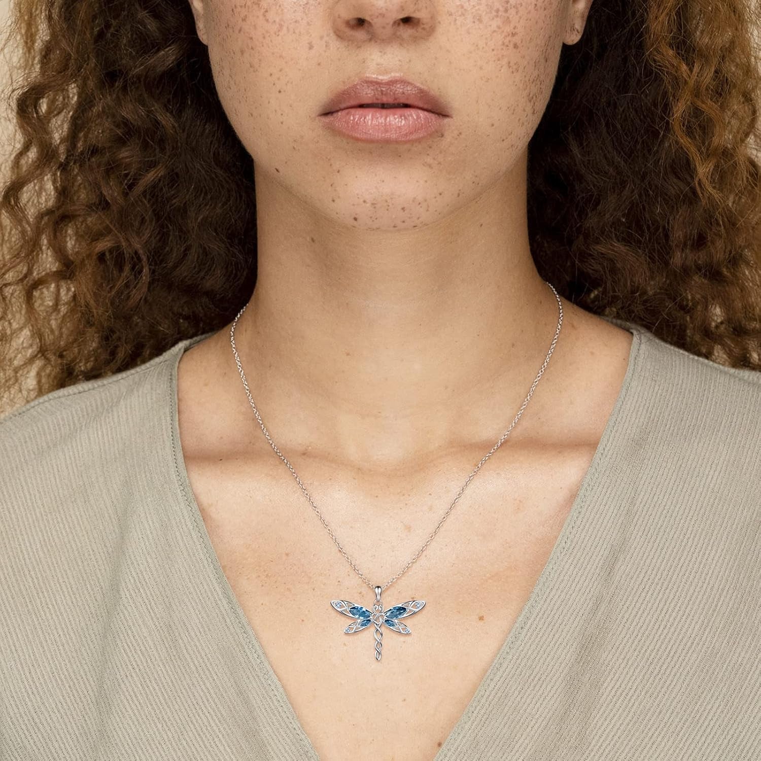🐉 Sterling Silver Dragonfly Necklace for Women