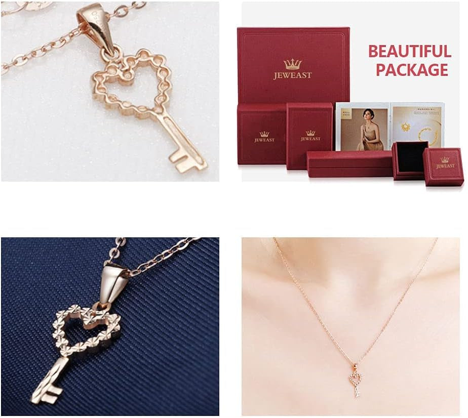 18K Solid Gold Necklace for Women – Real Gold Dainty Pendant with Certificate, 16–18" Adjustable Chain