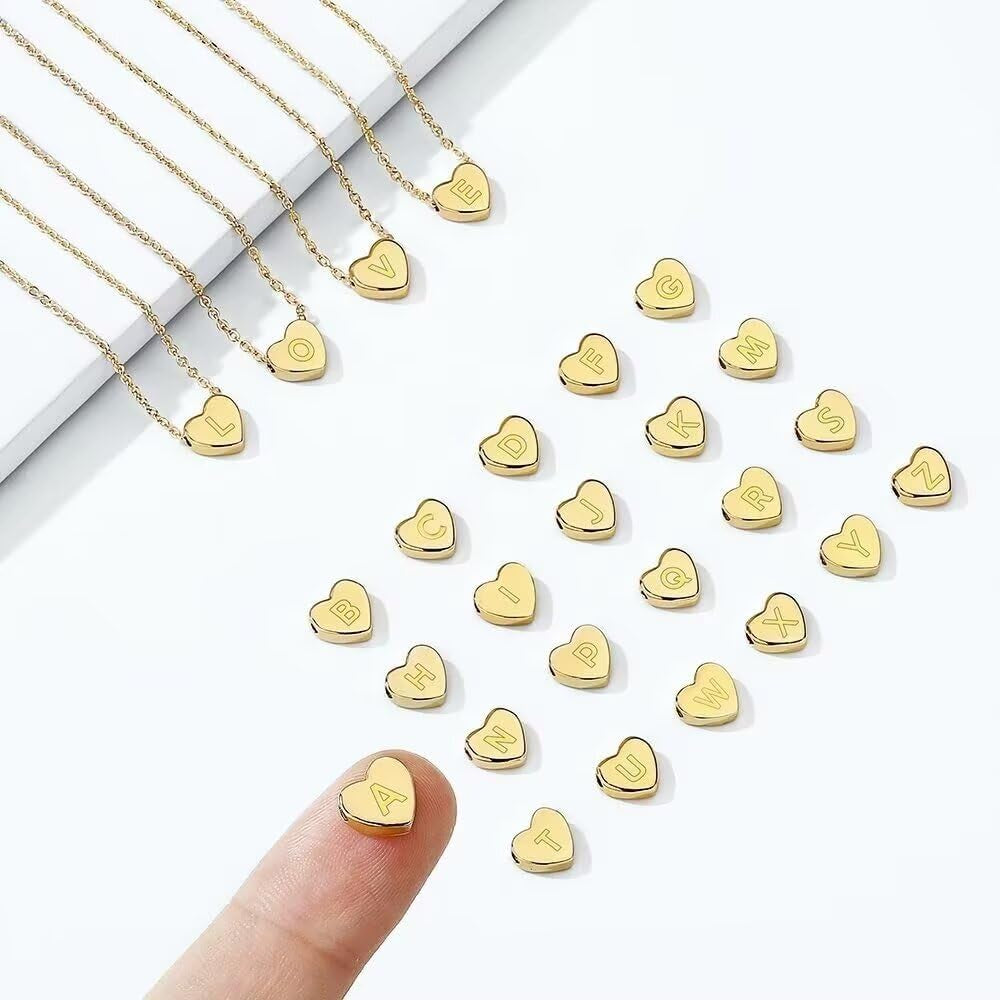 Heart Initial Necklaces for Women & Girls – 14K Gold Filled: