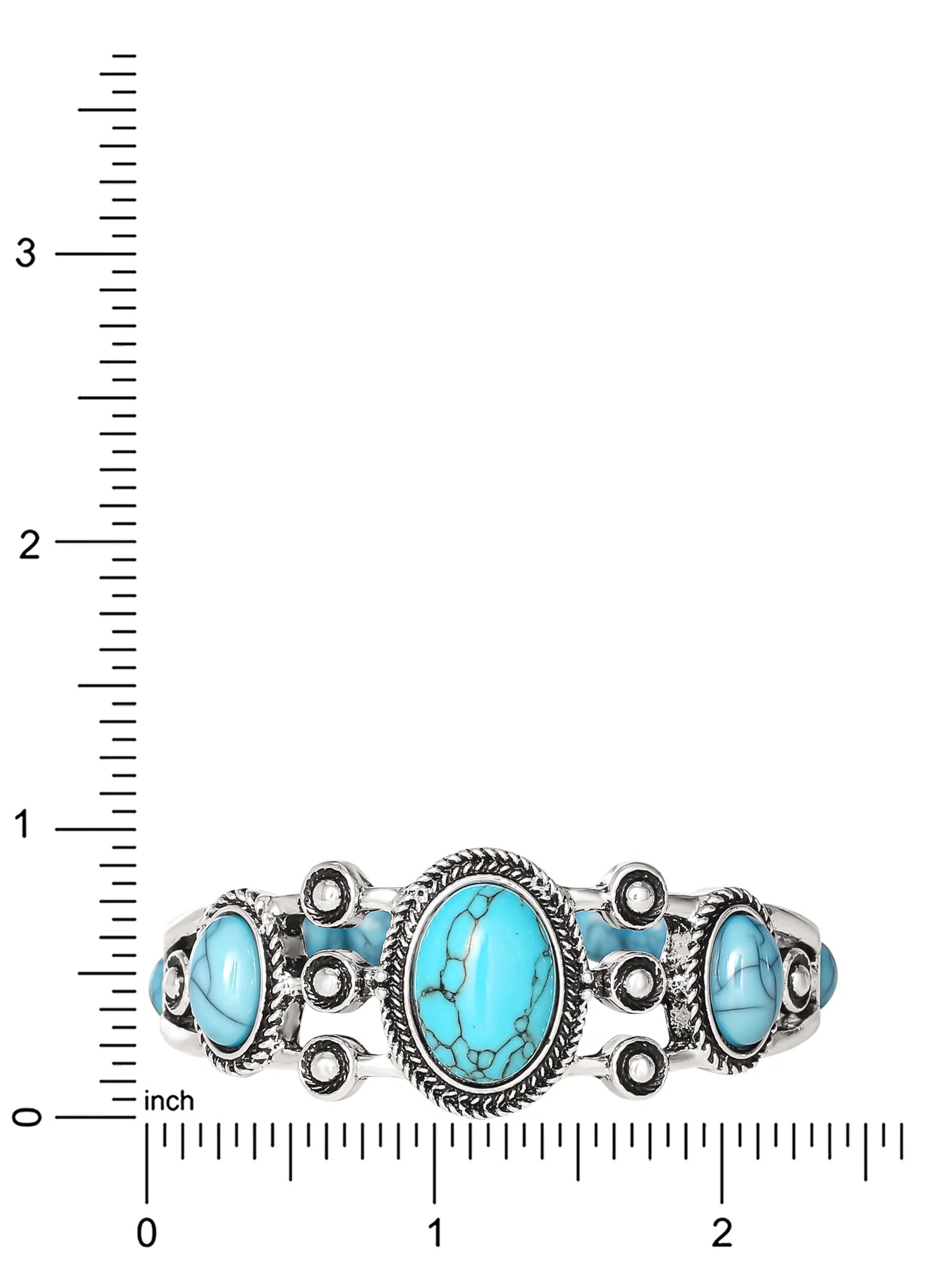Faux Turquoise Stone Stretch Bracelet – Boho Chic Beaded Bracelet for Women & Teens