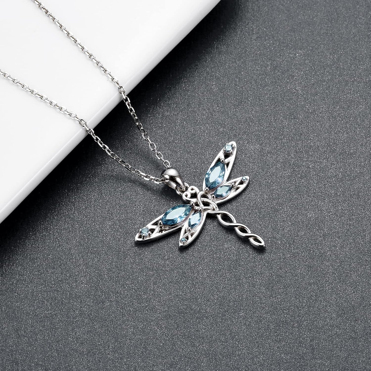 🐉 Sterling Silver Dragonfly Necklace for Women
