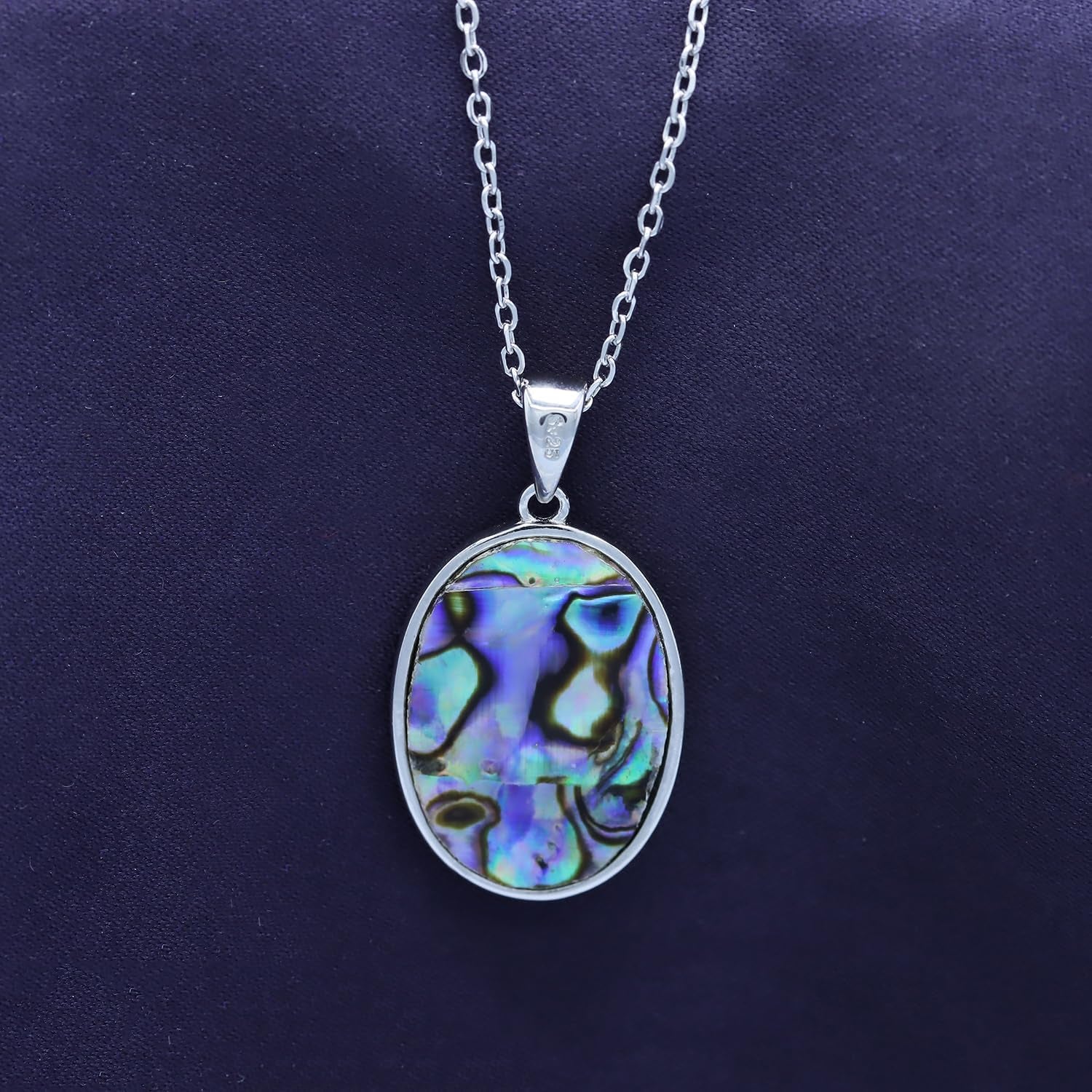 14K White Gold Over Sterling Silver Abalone Shell Animal Pendant Necklaces – Seahorse Jewelry Gift for Her