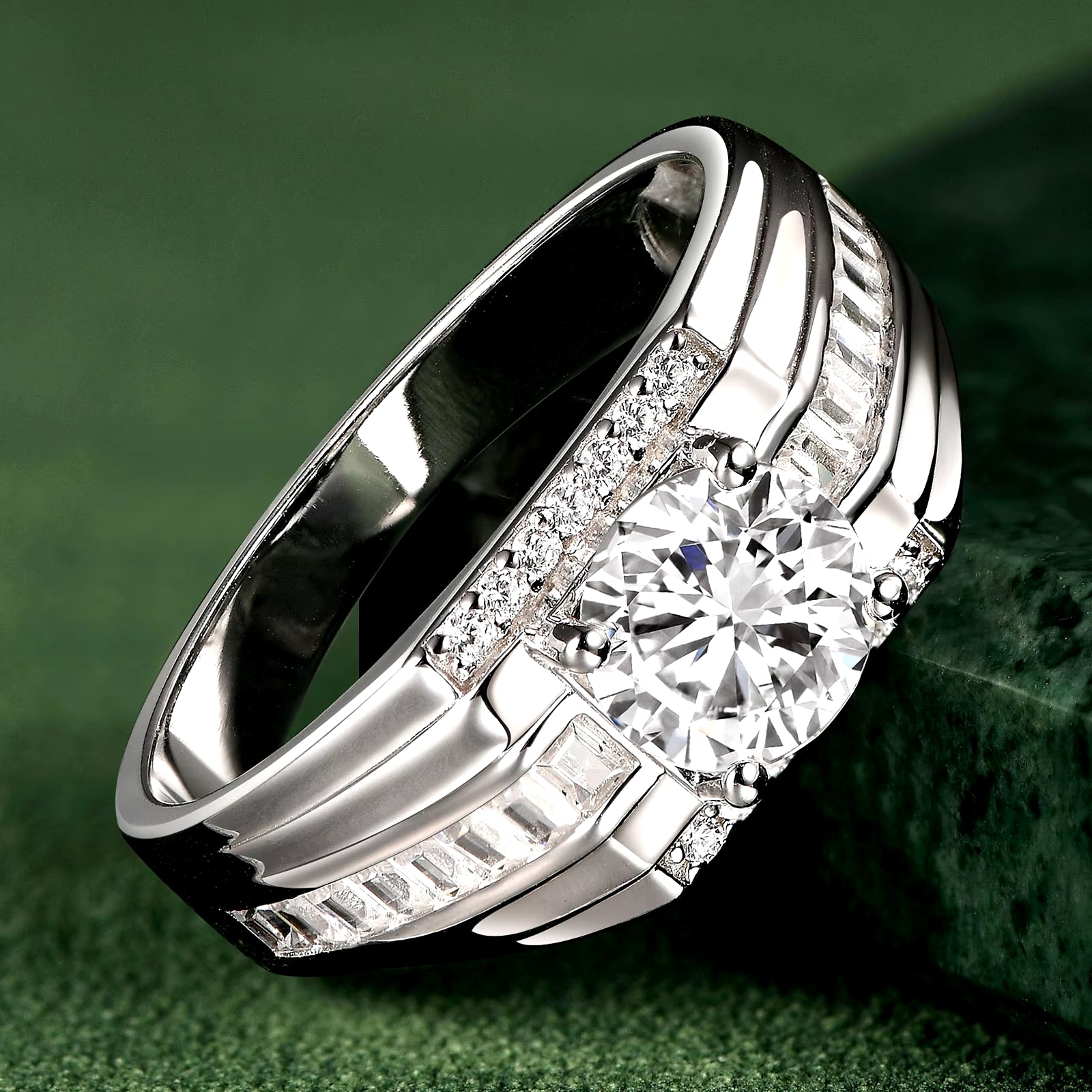 Newshe Genuine 925 Sterling Silver Men&