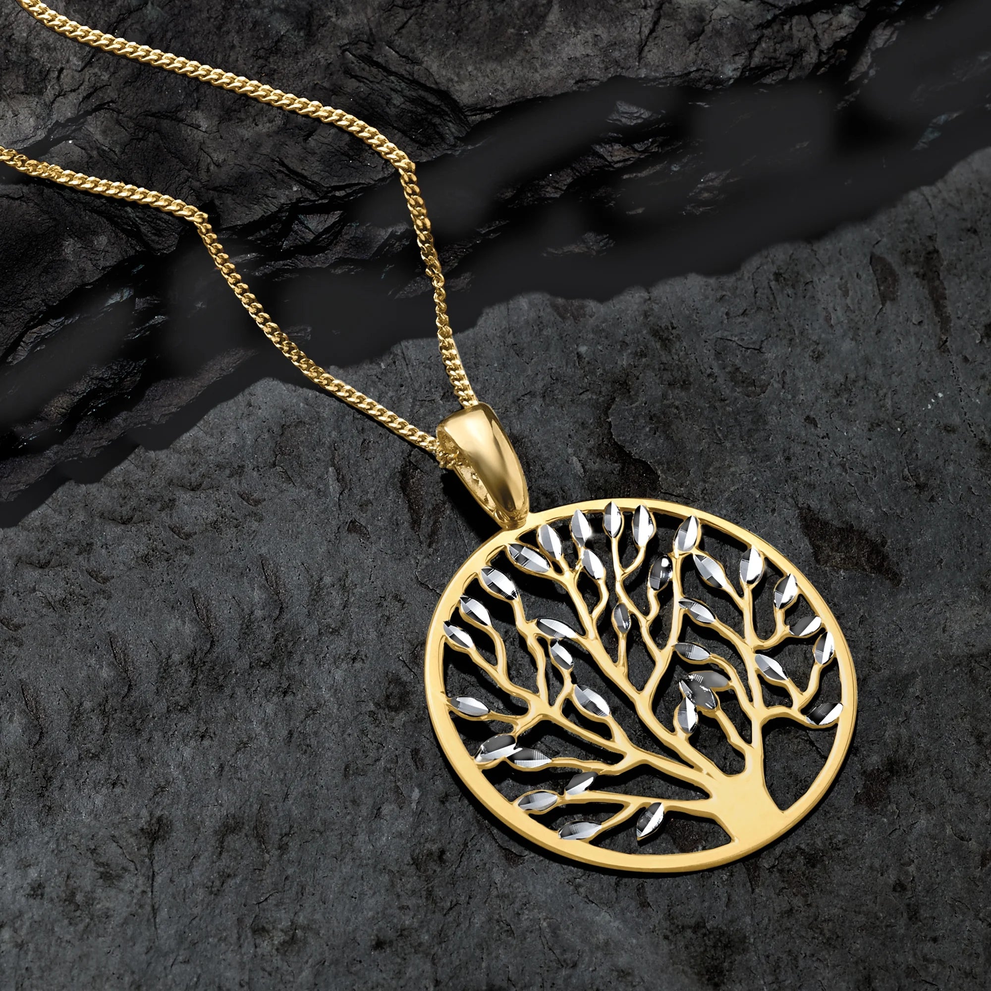 Italian 18Kt Gold over Sterling Cut-Out Tree of Life Pendant Necklace – Women’s Fine Jewelry