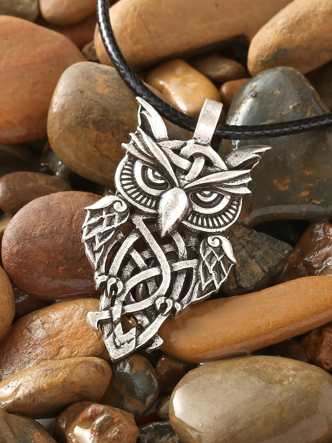 Antique Owl Necklace – Animal Totem Pendant Jewelry Gift for Men & Women