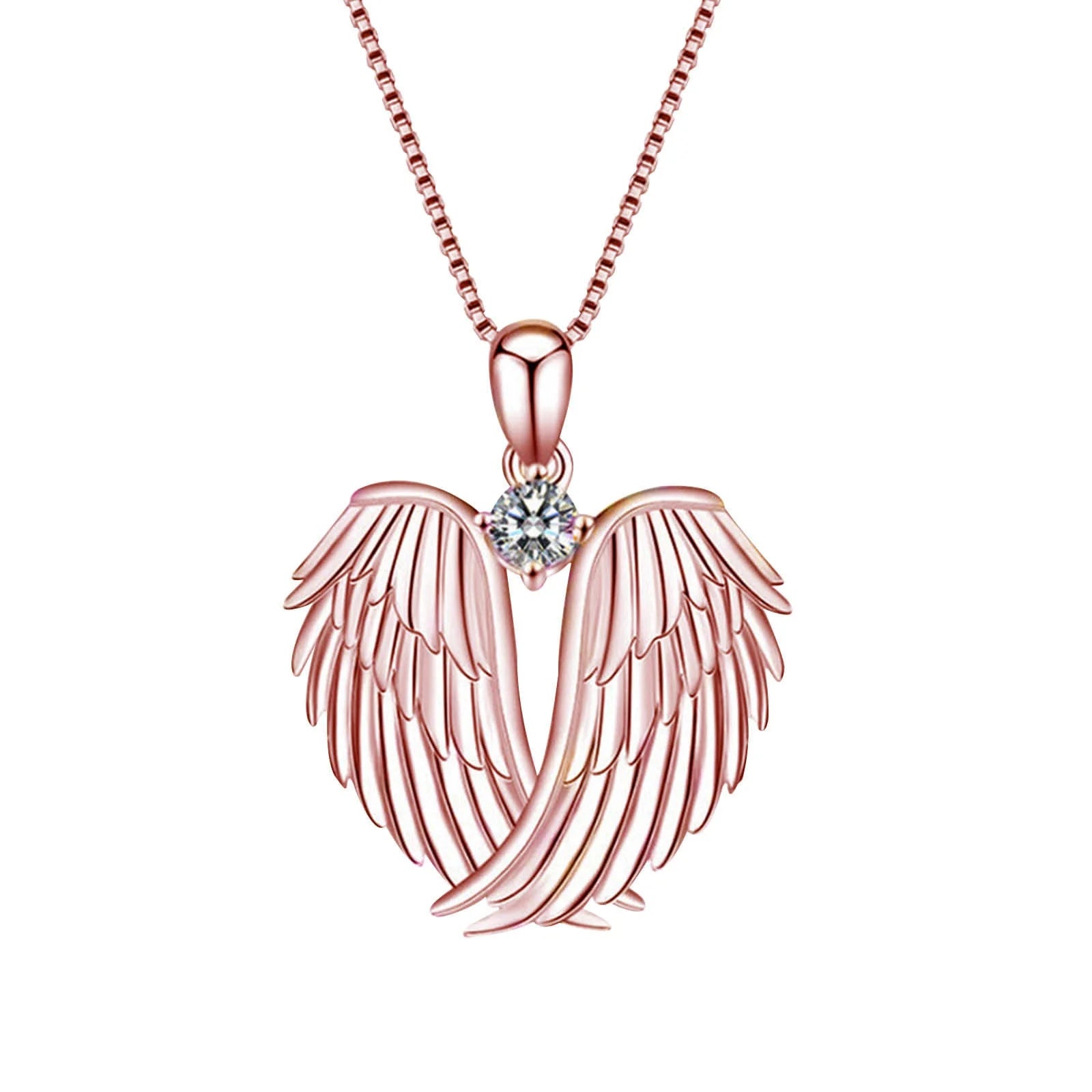 Clearance! Angel Wings Necklace for Women – 925 Sterling Silver Guardian Pendant with Birthstone – Meaningful Gift Jewelry