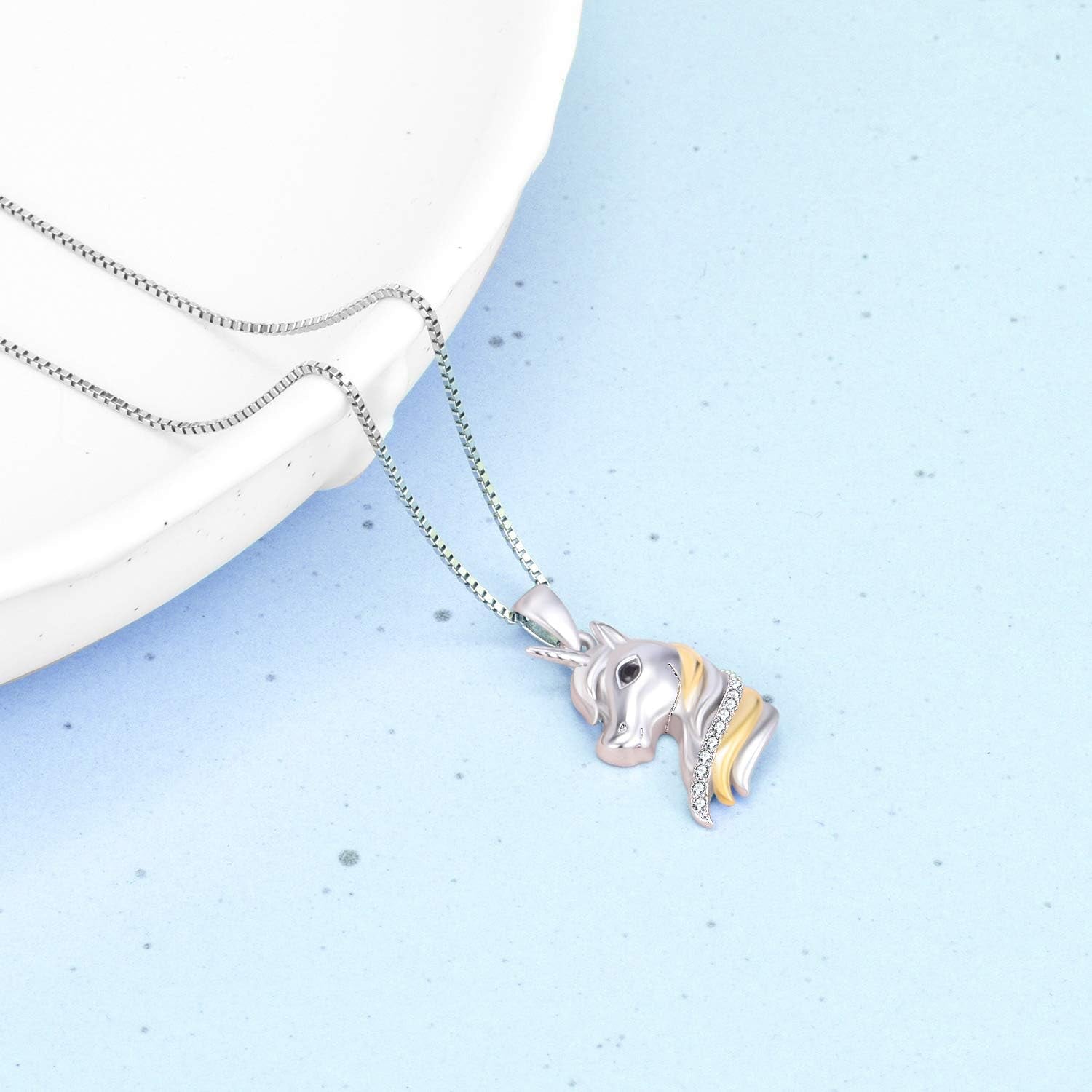 Sterling Silver Pendant Necklaces for Women – Unicorn, Dinosaur & Flamingo Jewelry Gift Collection
