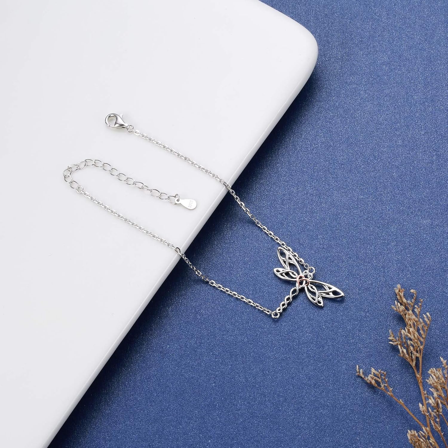 🐉 Sterling Silver Dragonfly Bracelet for Women