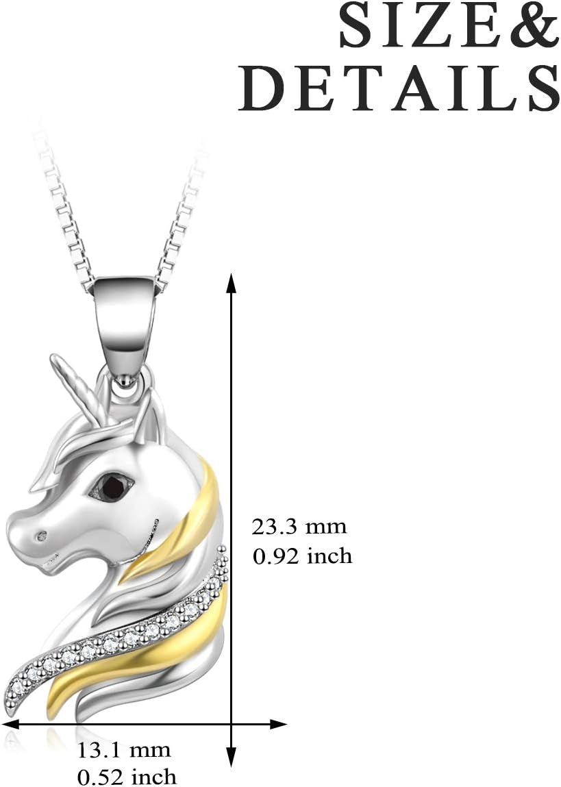 Sterling Silver Pendant Necklaces for Women – Unicorn, Dinosaur & Flamingo Jewelry Gift Collection