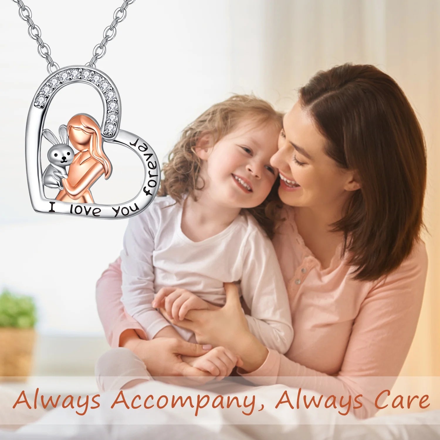 Sterling Silver Rabbit Pendant Necklace – Adorable Gift for Women