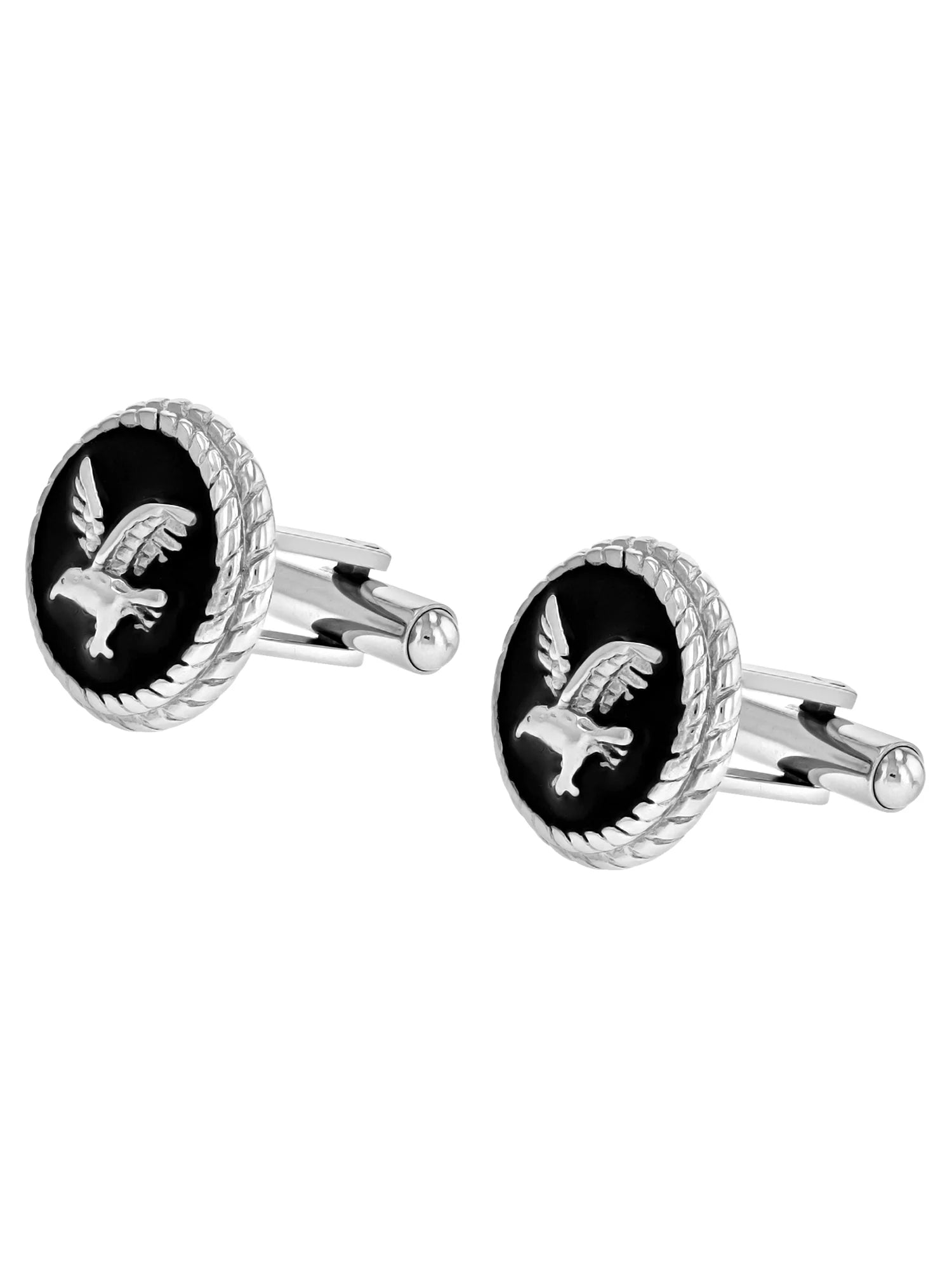 Men’s Two-Tone Eagle Cuff Links – Stainless Steel