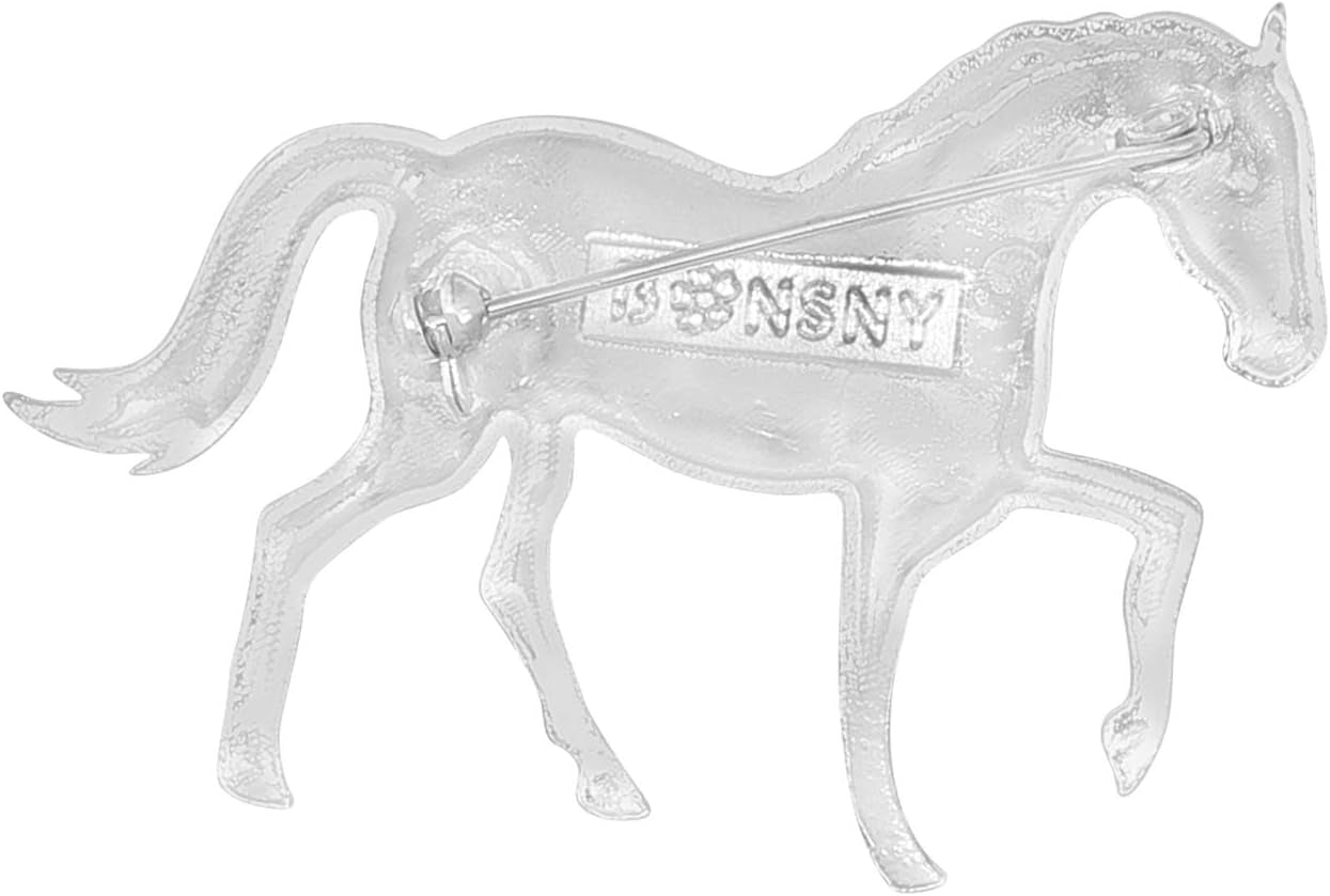 🐎 Enamel Alloy Elegant Horse Brooch Pin for Women & Girls