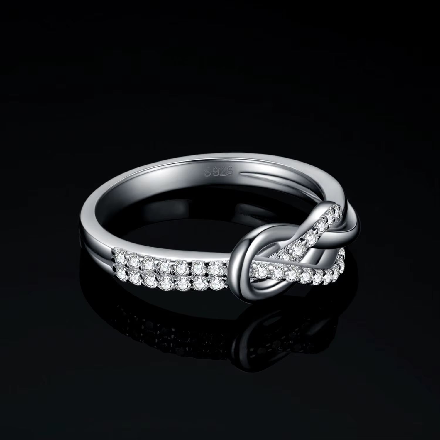 New Arrival Infinity Love Knot Gemstone Ring – 925 Sterling Silver Statement Jewelry for Women