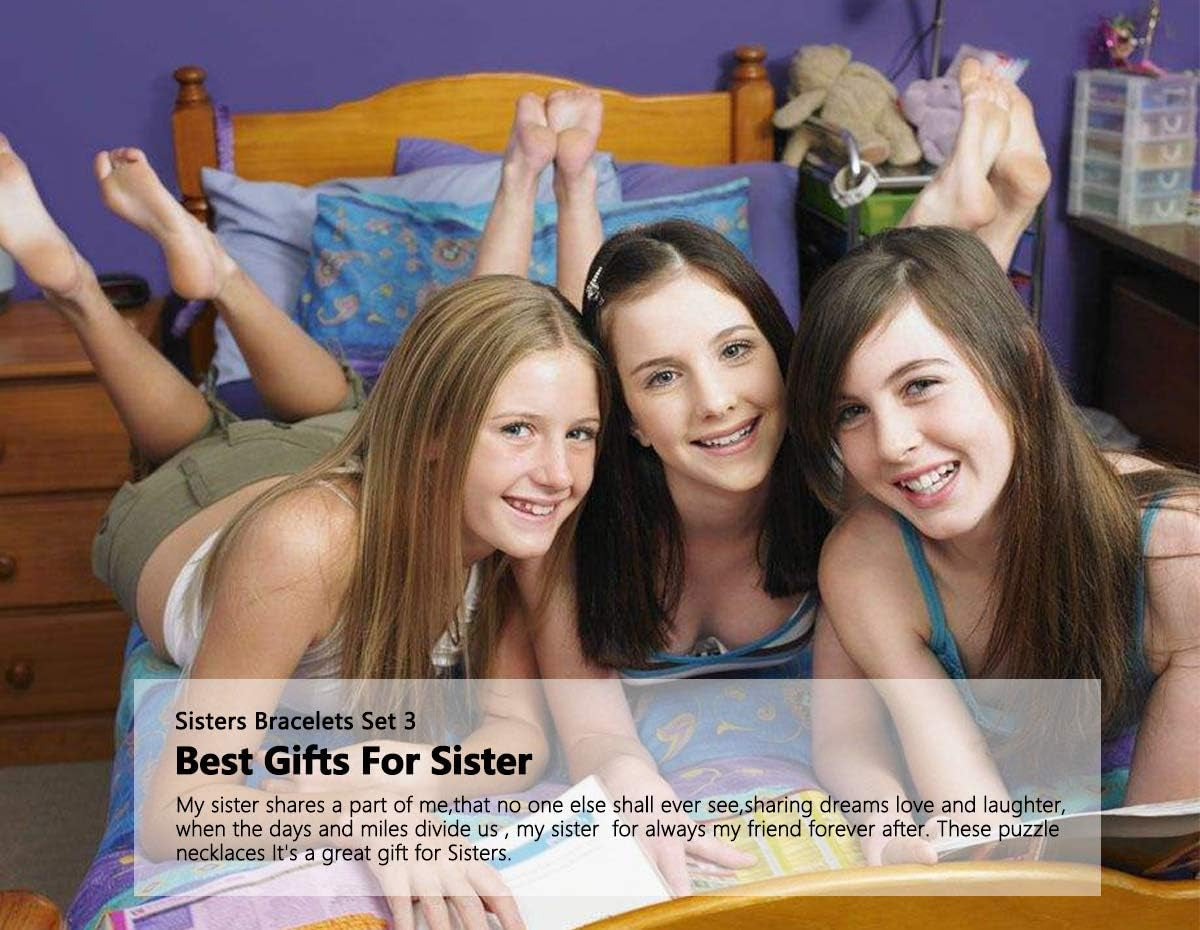Sisters & Best Friends Forever Matching BFF Necklace Set – Mom, Daughter & Friendship Necklaces for 2, 3, or 4 | Christmas & Birthday Gift for Women & Teens
