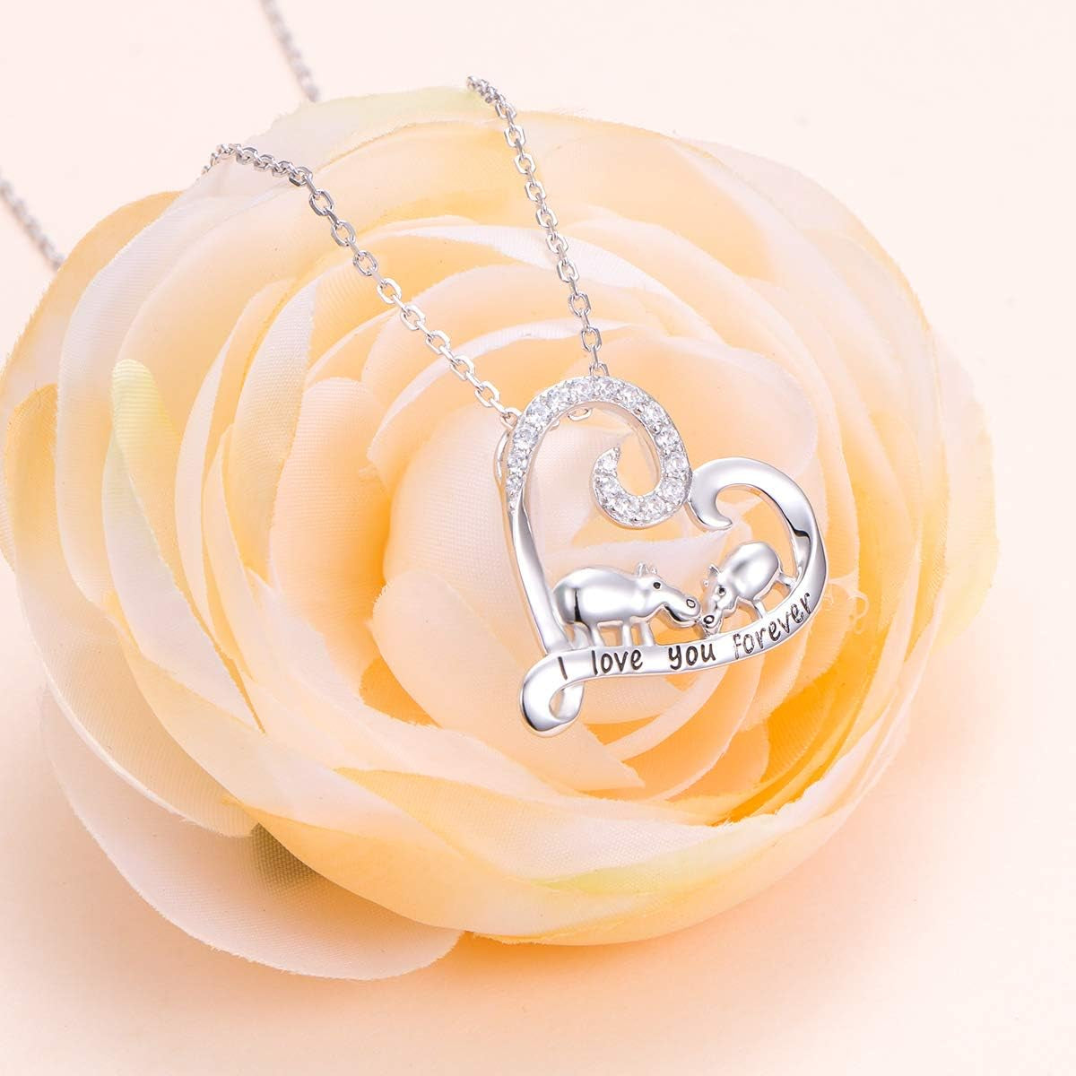 Forever Love Heart Pendant Necklace – S925 Sterling Silver