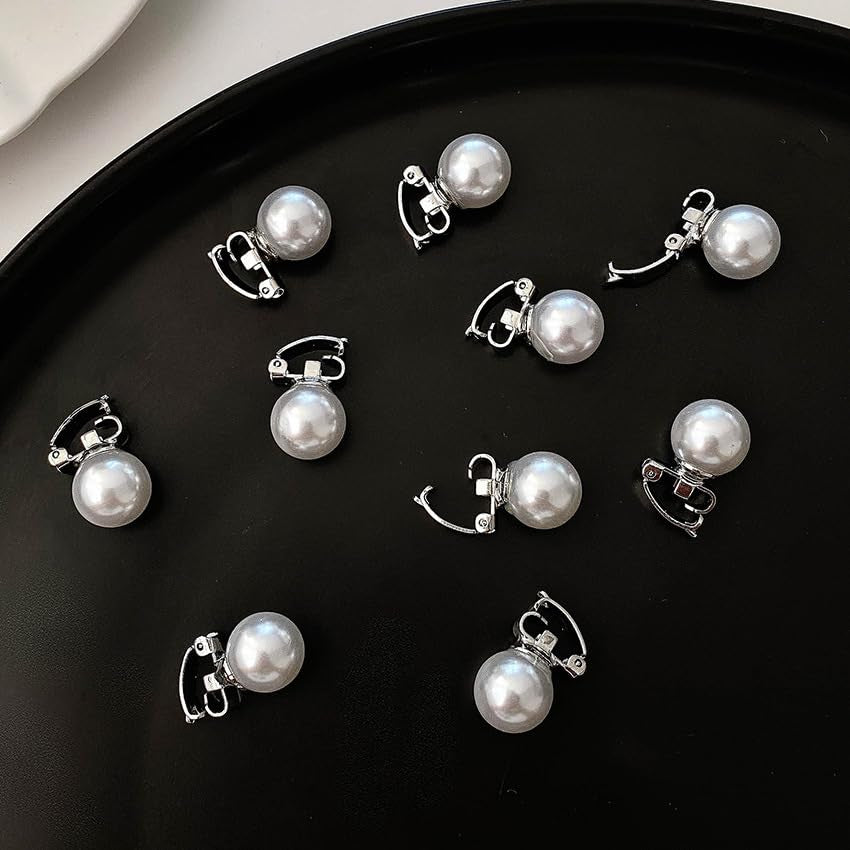 ✨ 30Pcs Mini Pearl Hair Pins – Elegant White Pearl Hair Accessories for Women & Girls