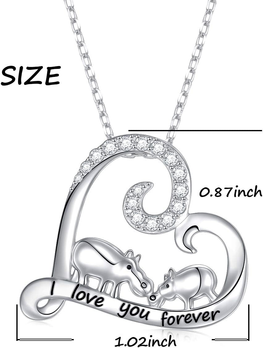 Forever Love Heart Pendant Necklace – S925 Sterling Silver