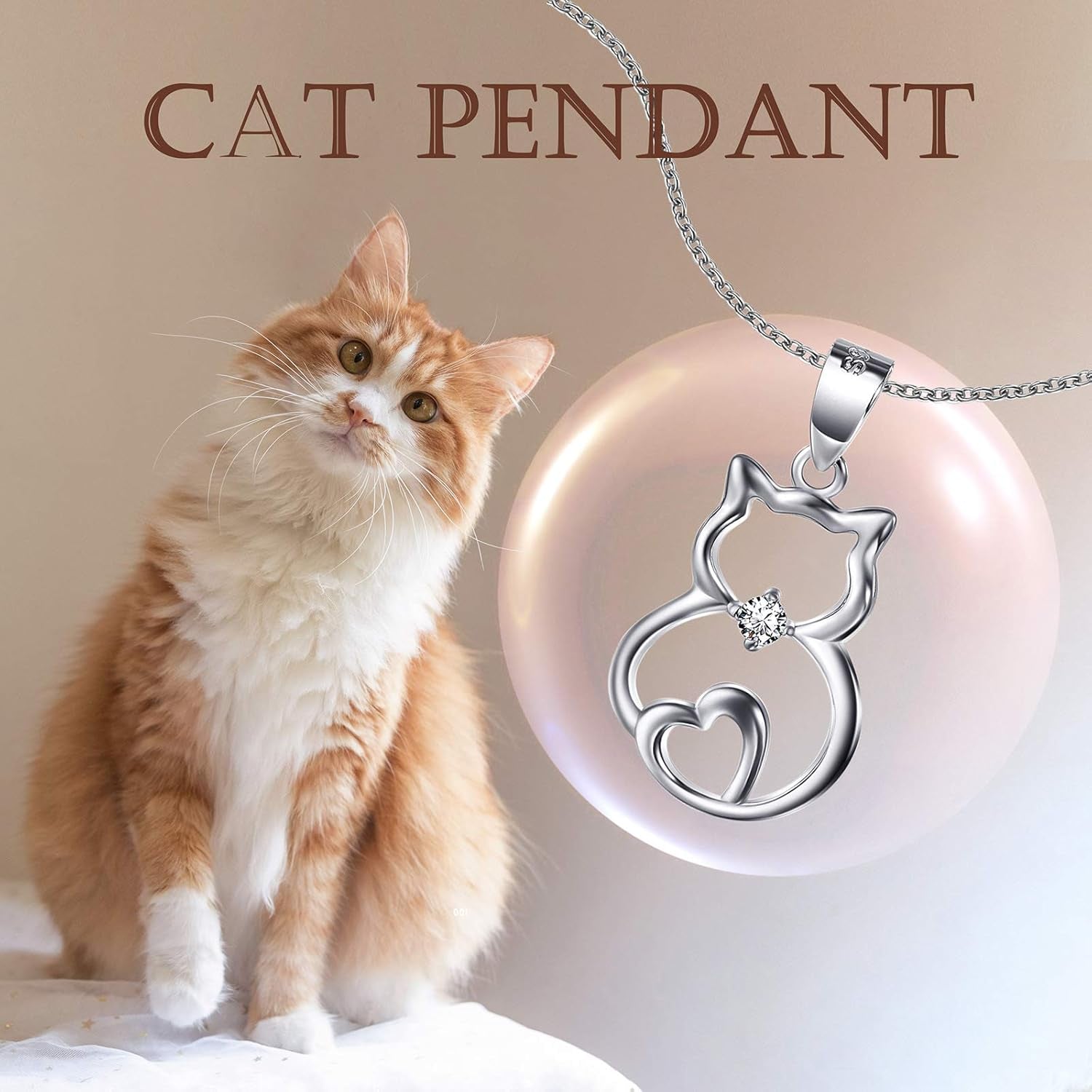 Cat Necklace – Sterling Silver Animal Pendant Necklace for Women | Cute & Elegant Jewelry Gift