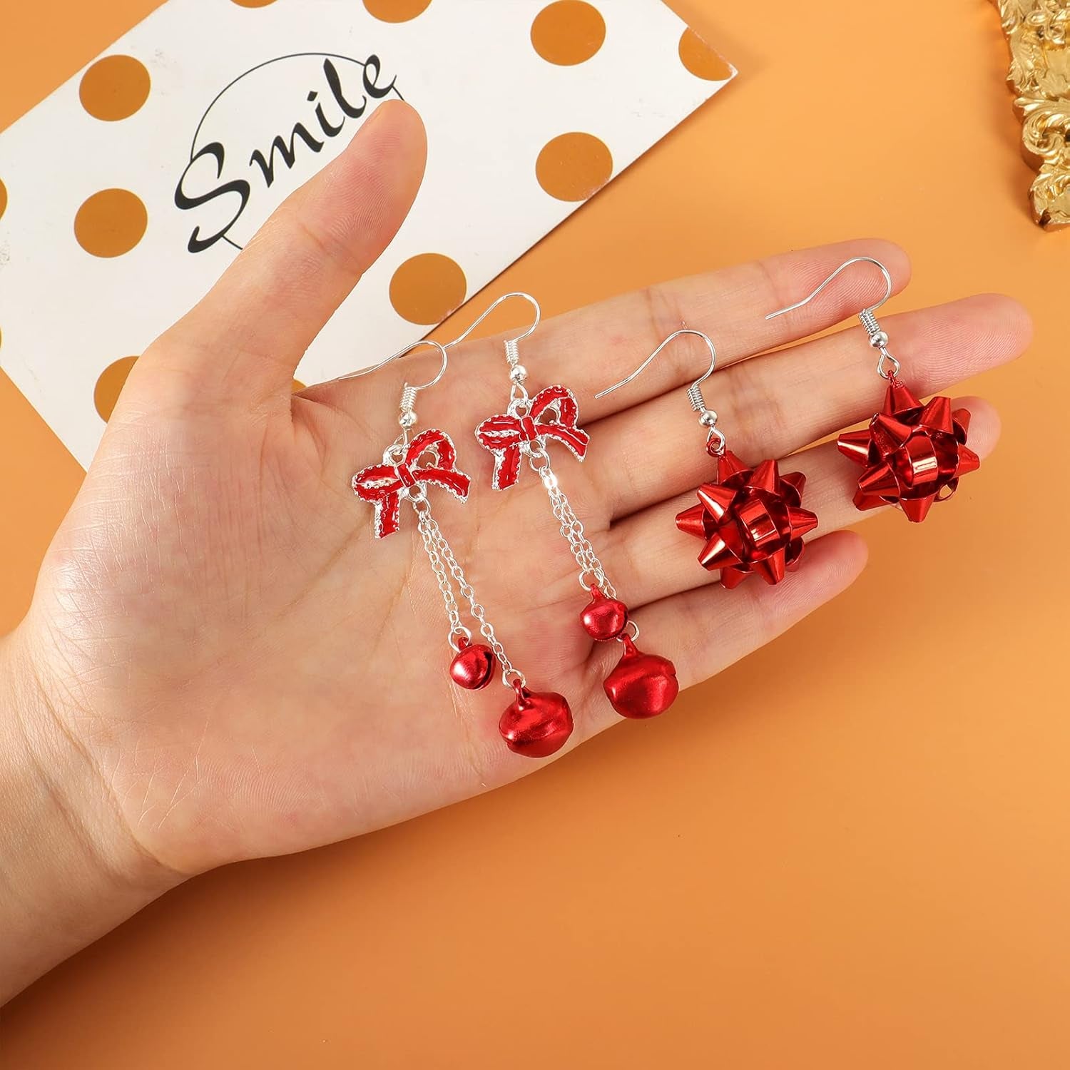 π Christmas Earrings for Women β Stocking Stuffers Holiday Jewelry Set Festive Dangle Earrings with Christmas Tree, Snowflake, Bow & Bell Designs β Perfect Xmas Gifts & Accessories