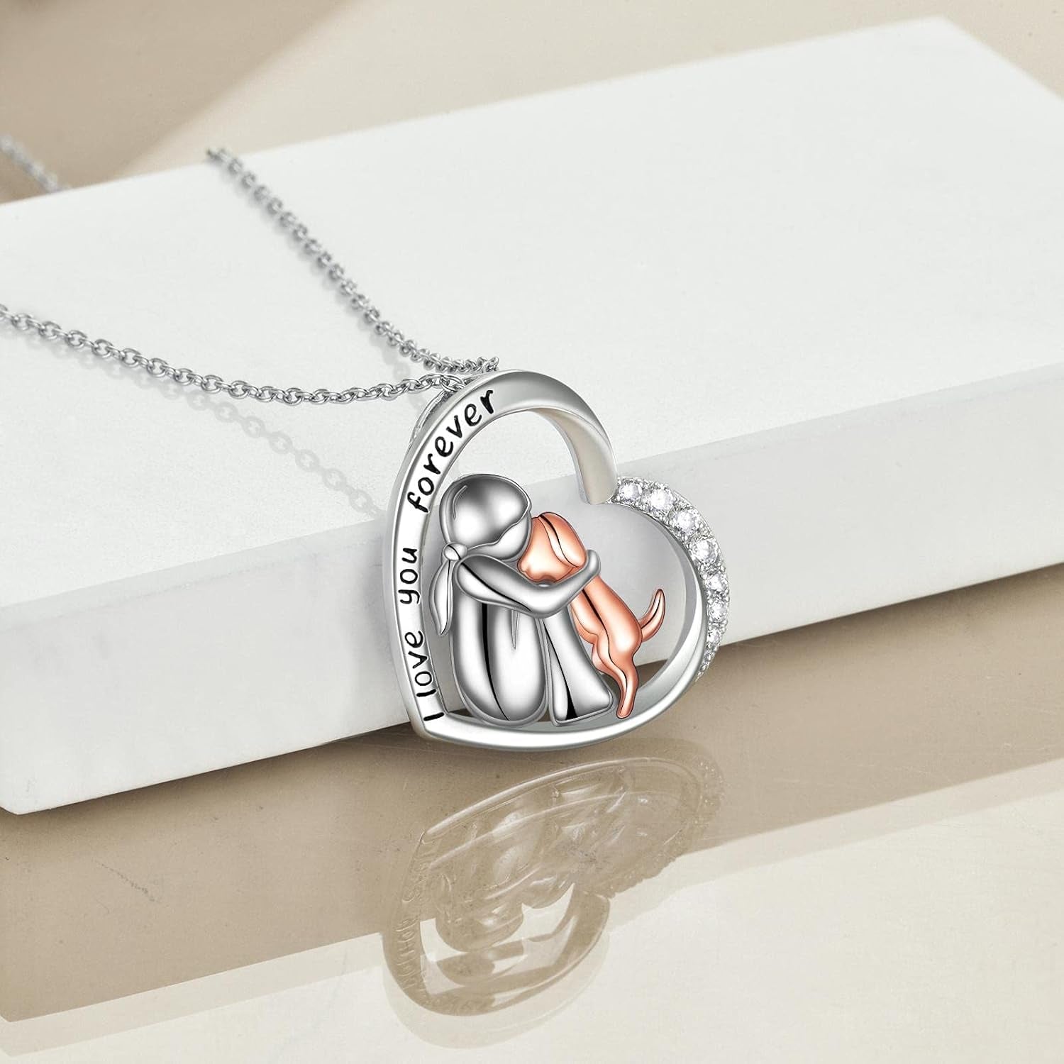 Sterling Silver Dog Pendant Necklace – Keepsake Memorial Jewelry for Dog Lovers