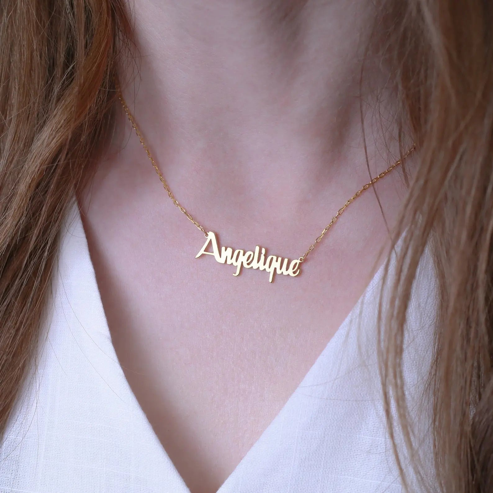 Name Necklace – Custom Personalized Name Pendant | Elegant & Meaningful Jewelry Gift for Women