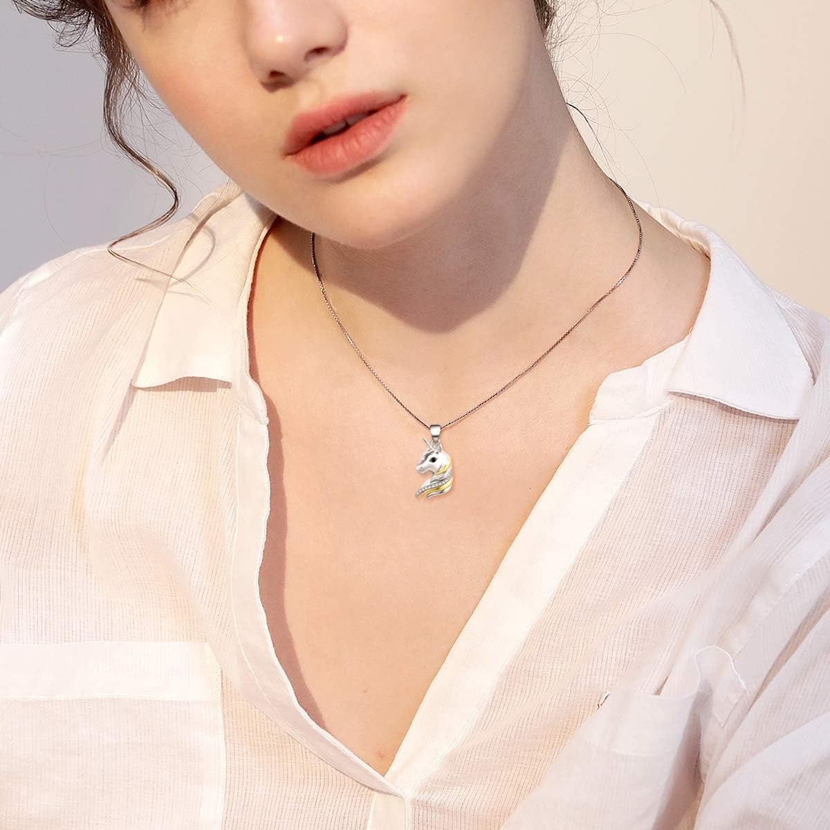 Sterling Silver Pendant Necklaces for Women – Unicorn, Dinosaur & Flamingo Jewelry Gift Collection