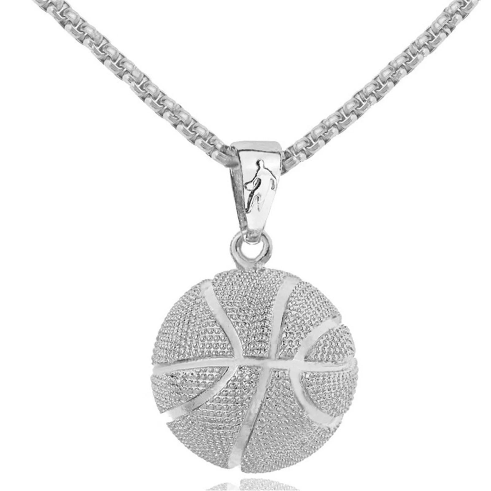 🏀 Christmas Deals – Basketball Pendant Necklace Stainless Steel Hollow Ball Sports Jewelry Gift for Men, Women & Teens