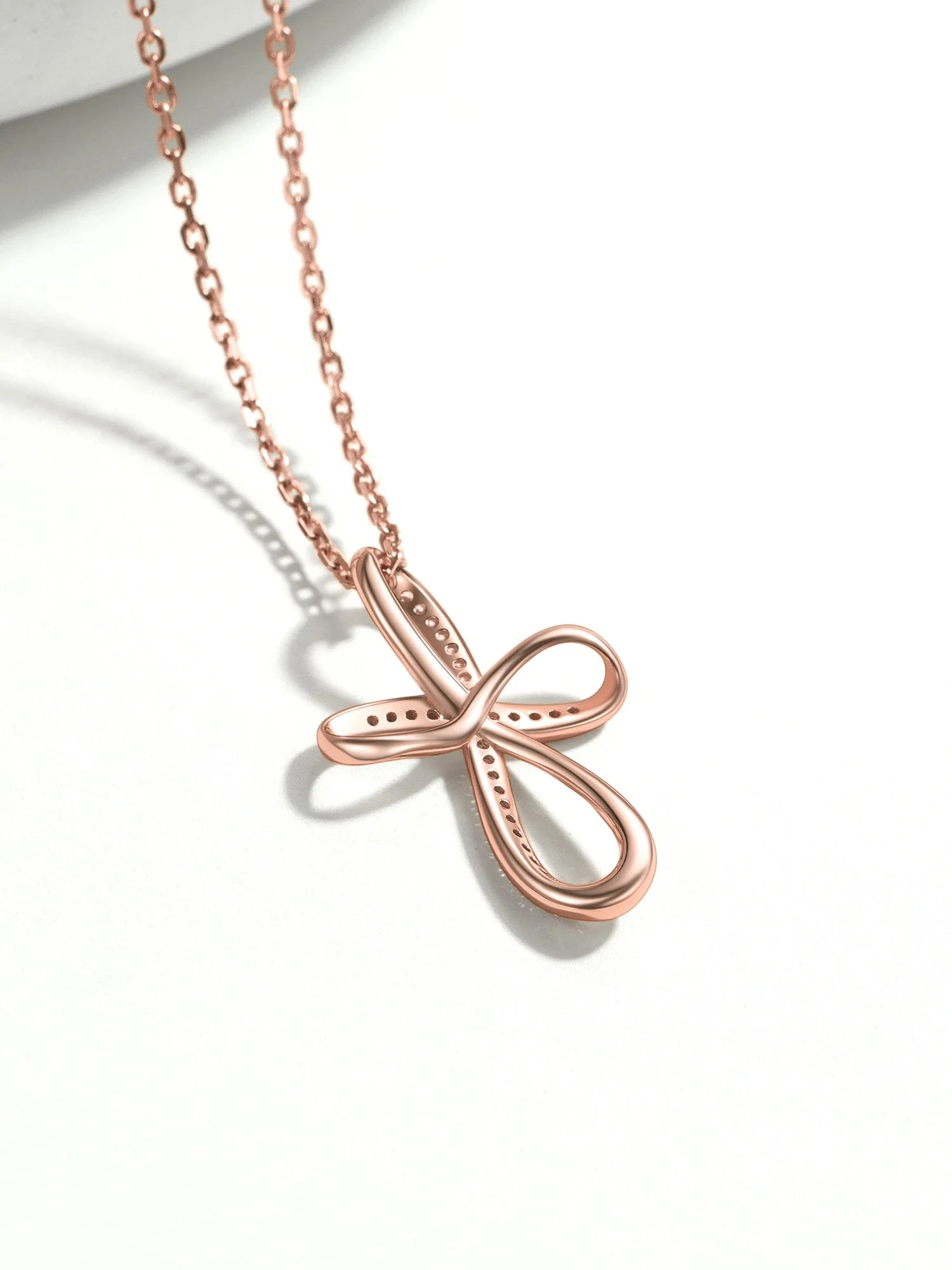 925 Sterling Silver Cross & Infinity Necklace for Women – CZ Pendant Gift for Girlfriend or Mom