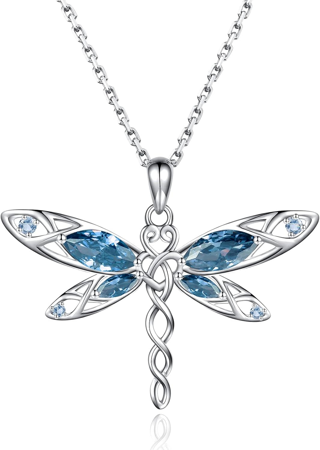 🐉 Sterling Silver Dragonfly Necklace for Women