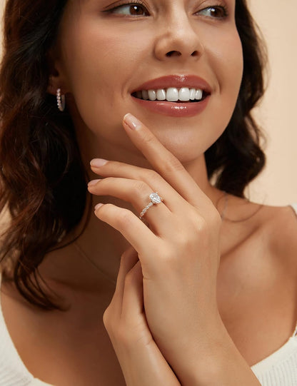 1.5Ct Teardrop Engagement Ring for Women – Marquise Pear-Shaped Cubic Zirconia Promise Ring (Sizes 4–12)