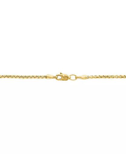 EFFY® Men’s Black Spinel Square Cross Pendant Necklace – 3/4 Ct. T.W., Gold-Plated Sterling Silver, 22&quot;