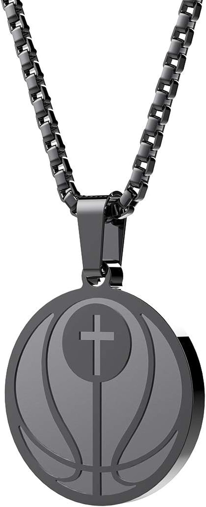 Luke 1:37 Athletes Necklace – Inspirational Stainless Steel Pendant for Baseball, Football, Soccer, Basketball &amp; Volleyball Fans | Team Coach Gift for Teens