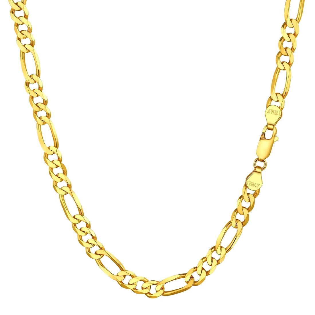14K Gold Plated Italian 5MM Figaro Chain Necklace for Men &amp; Women – 925 Sterling Silver Core, Classic Style, Daily Wear Gift with Box for Valentine’s Day, Birthday, or Party