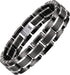 Men’s Stainless Steel Two-Tone Square Link Bracelet – Black and Blue Ion Plated