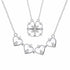 4-Leaf Clover Heart Pendant Necklace for Women – Magnetic 925 Sterling Silver Good Luck Charm Jewelry