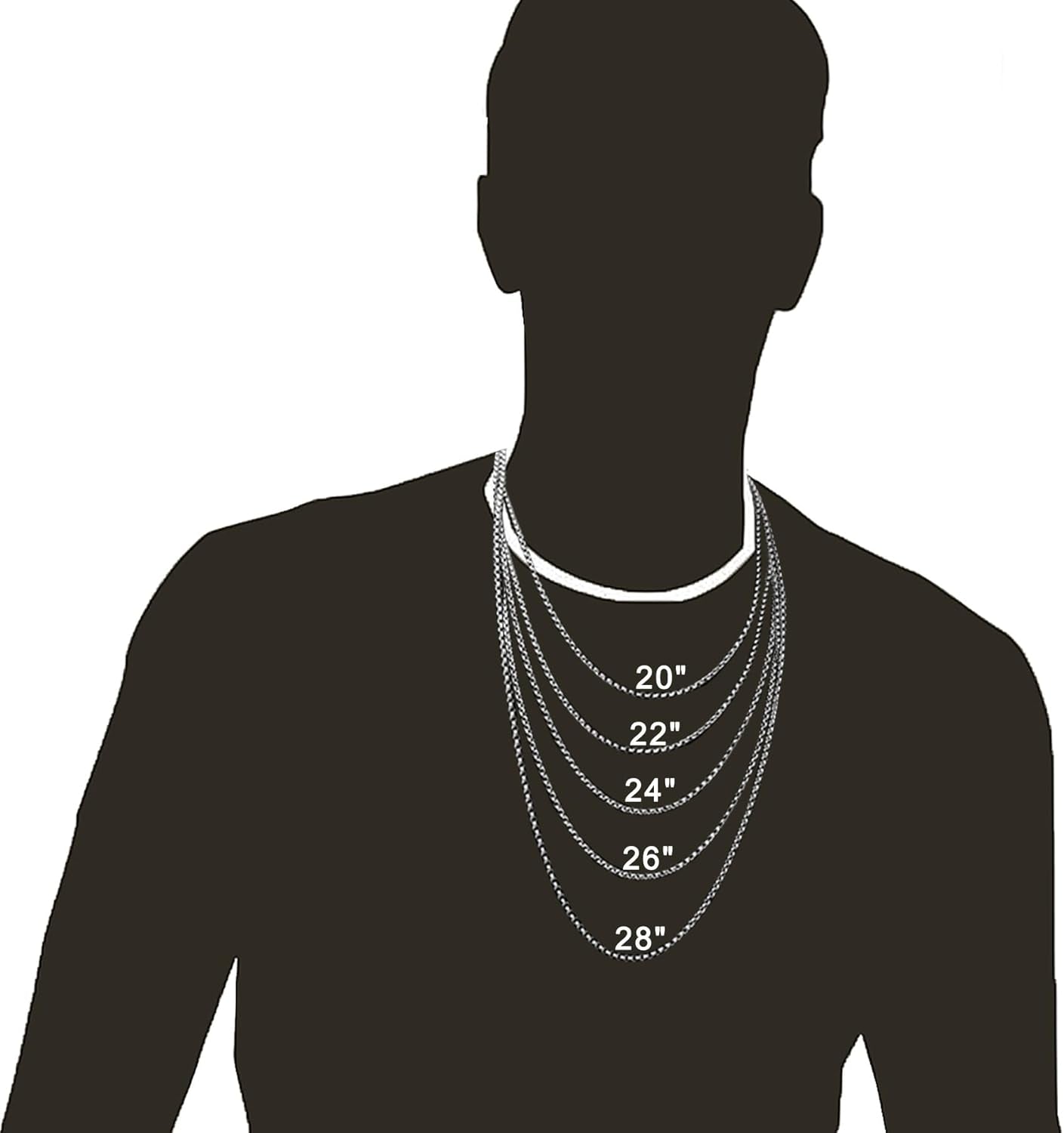 Men’s 316L Stainless Steel Cross Necklace – Jesus Christ Pendant with Rolo Chain, 20–28 Inch