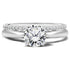 1.25 Ct Round Cut Moissanite Wedding & Engagement Ring Set – 18K White Gold over Silver