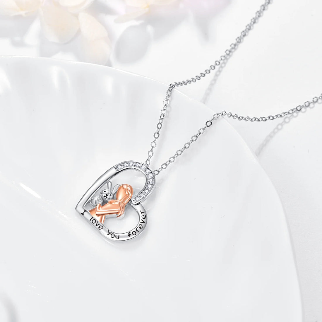 Sterling Silver Rabbit Pendant Necklace – Adorable Gift for Women