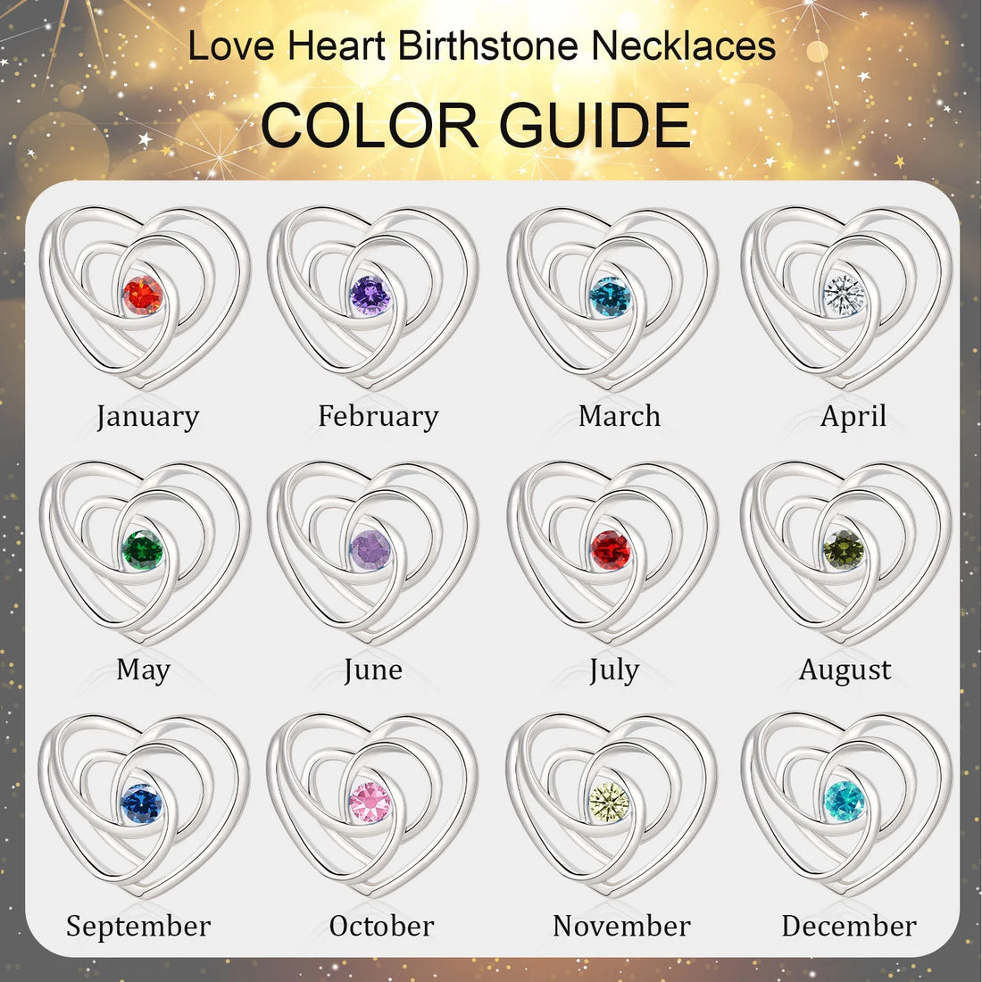 18K White Gold Plated Love Heart Necklace with Red Garnet Pendant – S925 Sterling Silver Birthstone Jewelry for Women