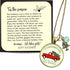 🎄 Red Truck Christmas Theme Necklace – Vintage Holiday Charm Jewelry